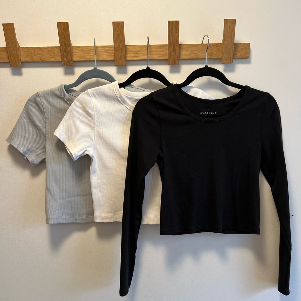 Bundle of 3 Everlane crop shirts
